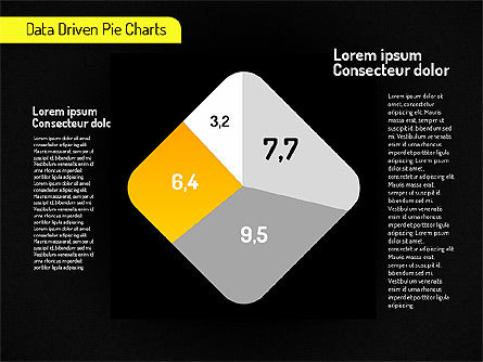 Kreative Kreisdiagramme gesetzt (datengesteuert), Folie 9, 01595, Datengetriebene Diagramme und Charts — PoweredTemplate.com