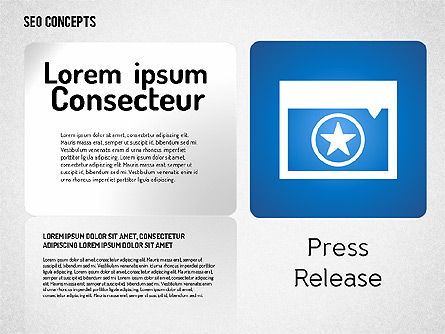 Concepto de SEO con iconos, Diapositiva 10, 01596, Iconos — PoweredTemplate.com