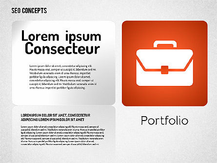 Seo concept met pictogrammen, Dia 13, 01596, Icoontjes — PoweredTemplate.com
