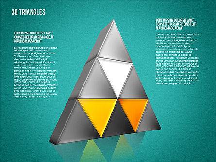 三角形からの形状, スライド 10, 01597, 図形 — PoweredTemplate.com