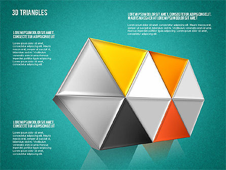 三角形からの形状, スライド 14, 01597, 図形 — PoweredTemplate.com