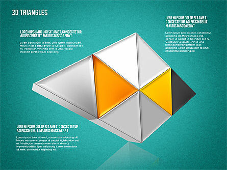 三角形からの形状, スライド 15, 01597, 図形 — PoweredTemplate.com