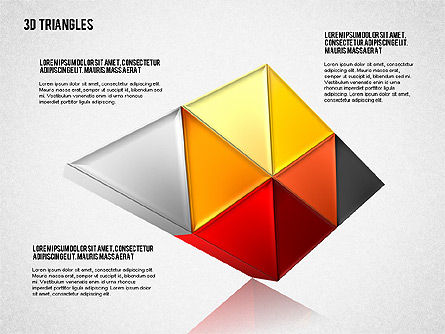 三角形からの形状, スライド 7, 01597, 図形 — PoweredTemplate.com