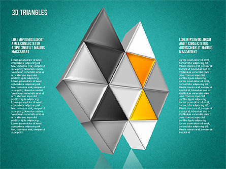 三角形からの形状, スライド 9, 01597, 図形 — PoweredTemplate.com