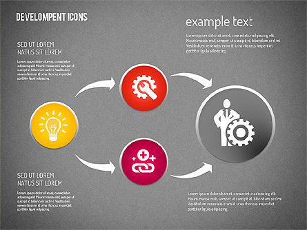 Ontwikkeling pictogrammen, Dia 11, 01598, Icoontjes — PoweredTemplate.com