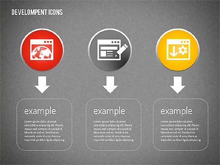 Ontwikkeling pictogrammen, Dia 5, 01598, Icoontjes — PoweredTemplate.com