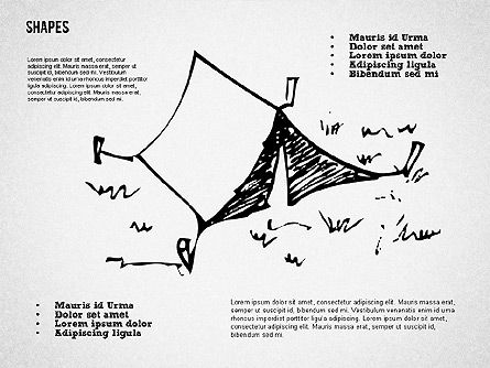 Formas de viaje dibujadas a mano, Diapositiva 6, 01599, Formas — PoweredTemplate.com