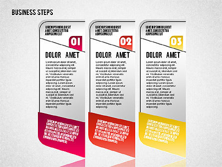 Steps with Icons, Slide 10, 01601, Stage Diagrams — PoweredTemplate.com
