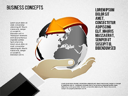 Shapes in Hand, PowerPoint Template, 01602, Shapes — PoweredTemplate.com