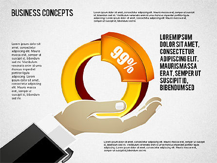 손에 들고있는 모양, 슬라이드 7, 01602, 모양 — PoweredTemplate.com