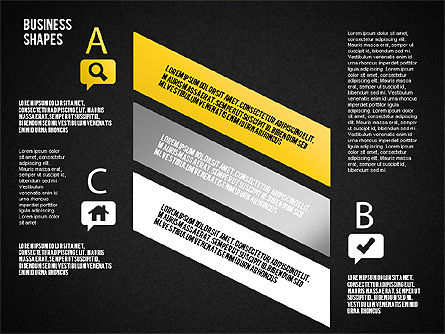 Schéma de bande intersectant, Diapositive 12, 01604, Modèles commerciaux — PoweredTemplate.com