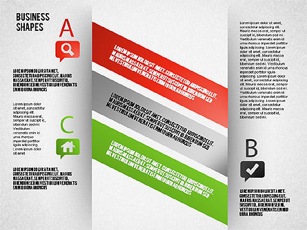 Schéma de bande intersectant, Diapositive 4, 01604, Modèles commerciaux — PoweredTemplate.com