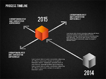 Processus de chronologie isométrique, Diapositive 12, 01605, Timelines & Calendars — PoweredTemplate.com