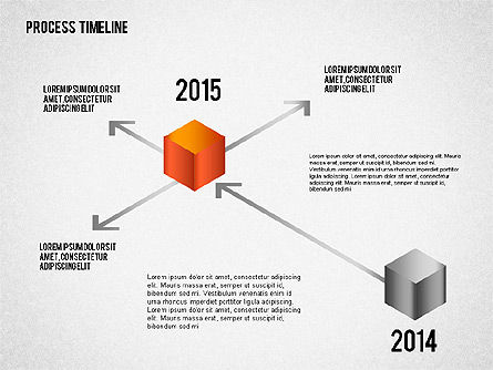Isometric Timeline Process, Slide 4, 01605, Timelines & Calendars — PoweredTemplate.com