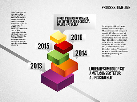Processus de chronologie isométrique, Diapositive 8, 01605, Timelines & Calendars — PoweredTemplate.com