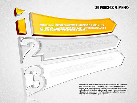 Shapes and Stage with Numbers, PowerPoint Template, 01607, Stage Diagrams — PoweredTemplate.com