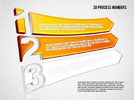 Formes et étapes avec des nombres, Diapositive 2, 01607, Schémas d'étapes — PoweredTemplate.com