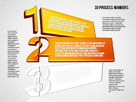 Formes et étapes avec des nombres, Diapositive 5, 01607, Schémas d'étapes — PoweredTemplate.com