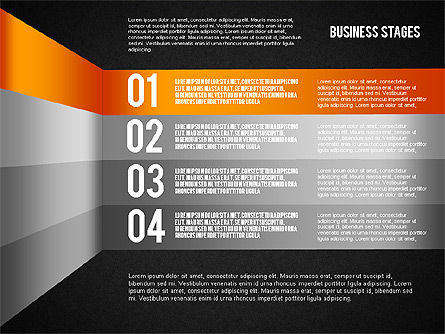 Conjunto de líneas reflejadas, Diapositiva 10, 01613, Diagramas de la etapa — PoweredTemplate.com