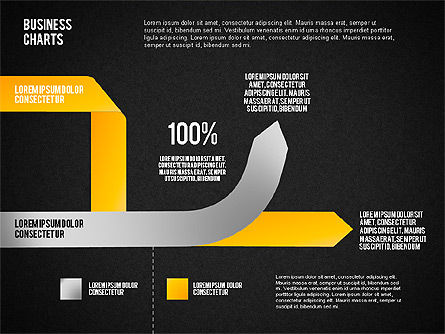 Gráfico de sectores de la cinta coloreada, Diapositiva 13, 01614, Gráficos circulares — PoweredTemplate.com