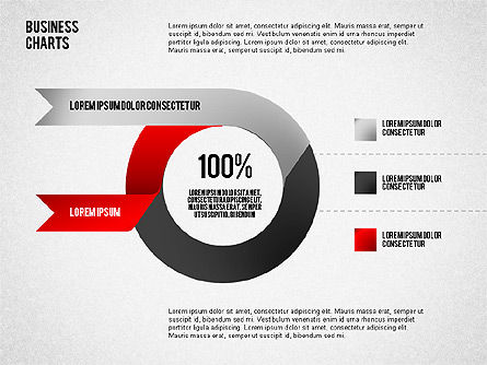 Gráfico de sectores de la cinta coloreada, Diapositiva 3, 01614, Gráficos circulares — PoweredTemplate.com