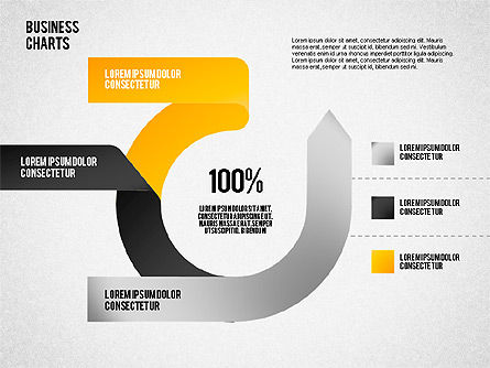 Gráfico de sectores de la cinta coloreada, Diapositiva 6, 01614, Gráficos circulares — PoweredTemplate.com