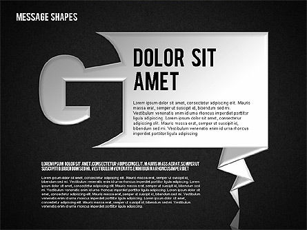 Dialog Shapes, Slide 15, 01618, Shapes — PoweredTemplate.com