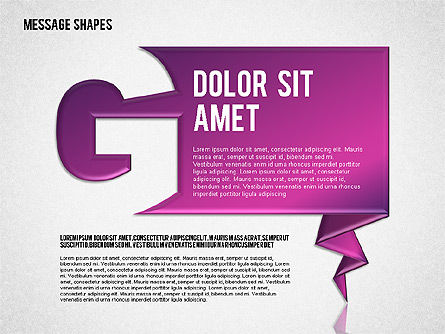 Dialog Shapes, Slide 7, 01618, Shapes — PoweredTemplate.com