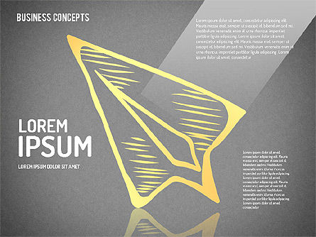 Estilo de boceto Conjunto de formas de negocios, Diapositiva 11, 01619, Formas — PoweredTemplate.com