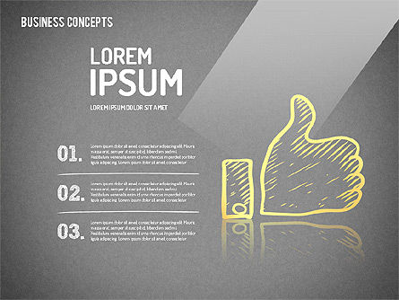 Estilo de boceto Conjunto de formas de negocios, Diapositiva 12, 01619, Formas — PoweredTemplate.com