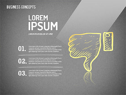 Estilo de boceto Conjunto de formas de negocios, Diapositiva 13, 01619, Formas — PoweredTemplate.com