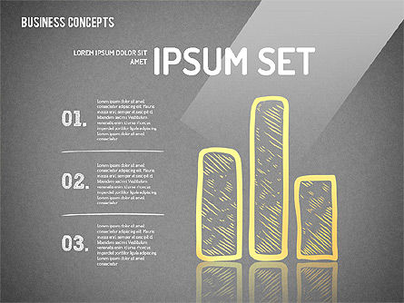 Estilo de boceto Conjunto de formas de negocios, Diapositiva 14, 01619, Formas — PoweredTemplate.com