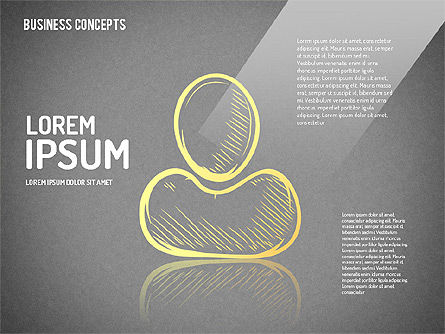 Sketch Style Business Shapes Set, Slide 15, 01619, Shapes — PoweredTemplate.com