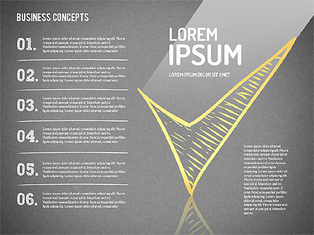 Estilo de boceto Conjunto de formas de negocios, Diapositiva 16, 01619, Formas — PoweredTemplate.com