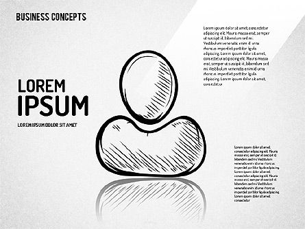 Estilo de boceto Conjunto de formas de negocios, Diapositiva 7, 01619, Formas — PoweredTemplate.com