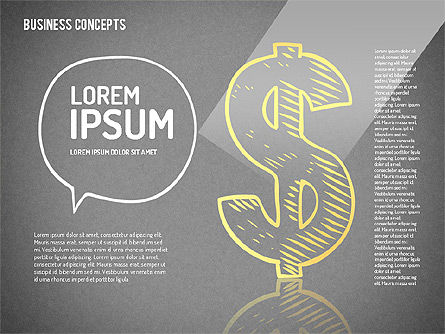 Estilo de boceto Conjunto de formas de negocios, Diapositiva 9, 01619, Formas — PoweredTemplate.com