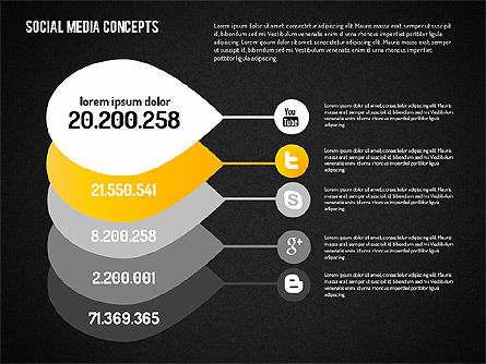 Social media concept, Dia 15, 01622, Businessmodellen — PoweredTemplate.com