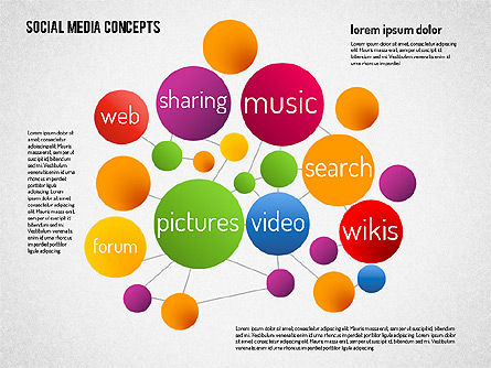 Concepto de medios sociales, Diapositiva 8, 01622, Modelos de negocios — PoweredTemplate.com