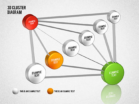 Diagrama del cluster 3D, Diapositiva 15, 01624, Modelos de negocios — PoweredTemplate.com