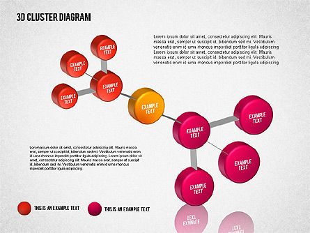 3d diagrama de cluster, Deslizar 4, 01624, Modelos de Negócio — PoweredTemplate.com