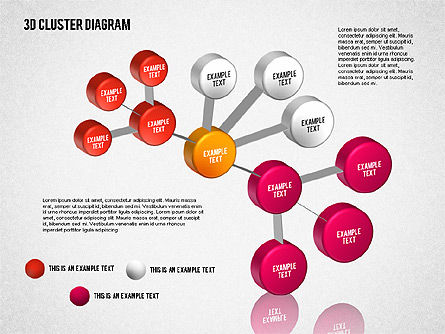 3D Cluster Diagram, Slide 5, 01624, Business Models — PoweredTemplate.com