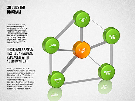 3d diagrama de cluster, Deslizar 8, 01624, Modelos de Negócio — PoweredTemplate.com