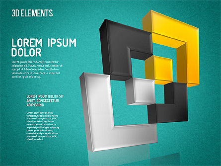 3D formas abstractas, Diapositiva 10, 01629, Formas — PoweredTemplate.com