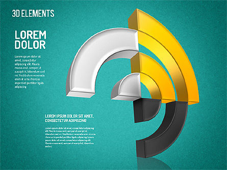 3D formas abstractas, Diapositiva 11, 01629, Formas — PoweredTemplate.com