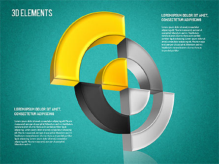 3D formas abstractas, Diapositiva 12, 01629, Formas — PoweredTemplate.com