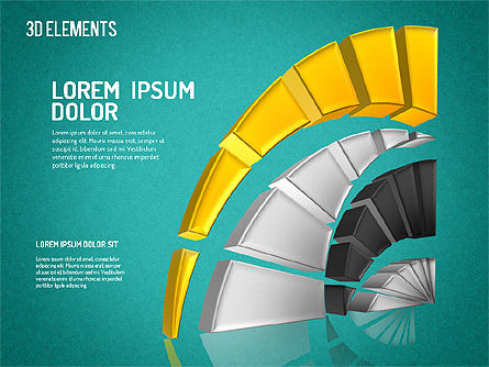 3D formas abstractas, Diapositiva 14, 01629, Formas — PoweredTemplate.com