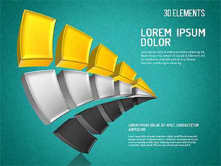 3d forme astratte, Slide 15, 01629, Forme — PoweredTemplate.com