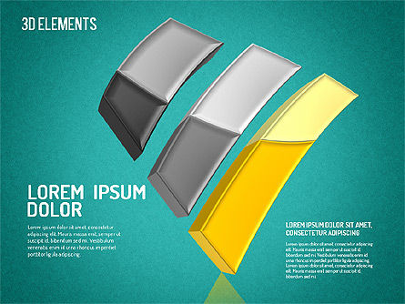 3D formas abstractas, Diapositiva 16, 01629, Formas — PoweredTemplate.com