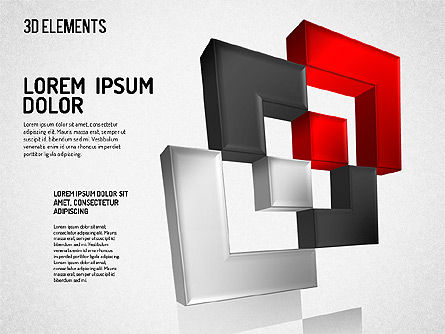 3D formas abstractas, Diapositiva 2, 01629, Formas — PoweredTemplate.com
