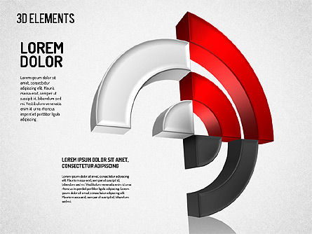 3D formas abstractas, Diapositiva 3, 01629, Formas — PoweredTemplate.com